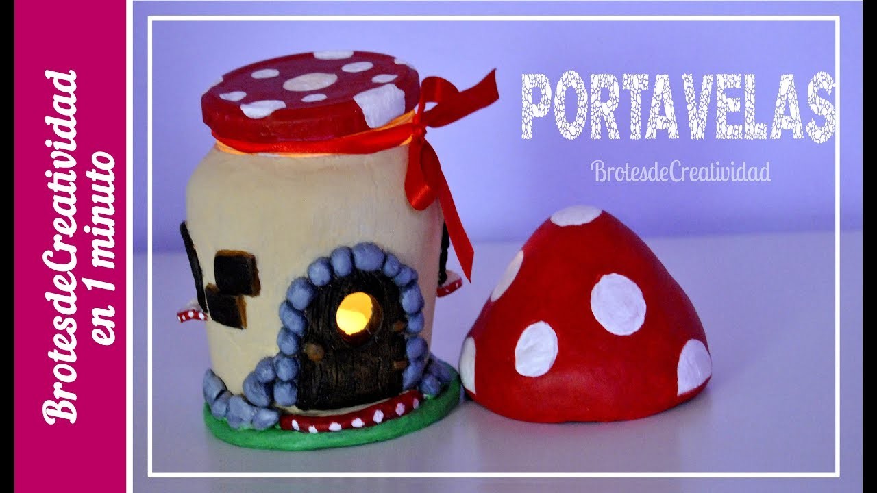 ¡Convierte un bote de cristal en este original portavelas!★ Tutoriales en 1 minuto