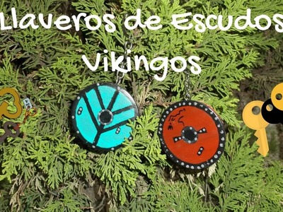 Llavero vikingo, Escudo de Lagertha y Ragnar, Vikingos Serie.