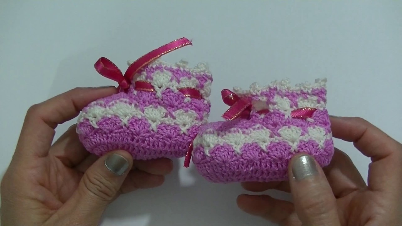 Mini Vídeo Escarpines a Crochet para bebe recién nacido