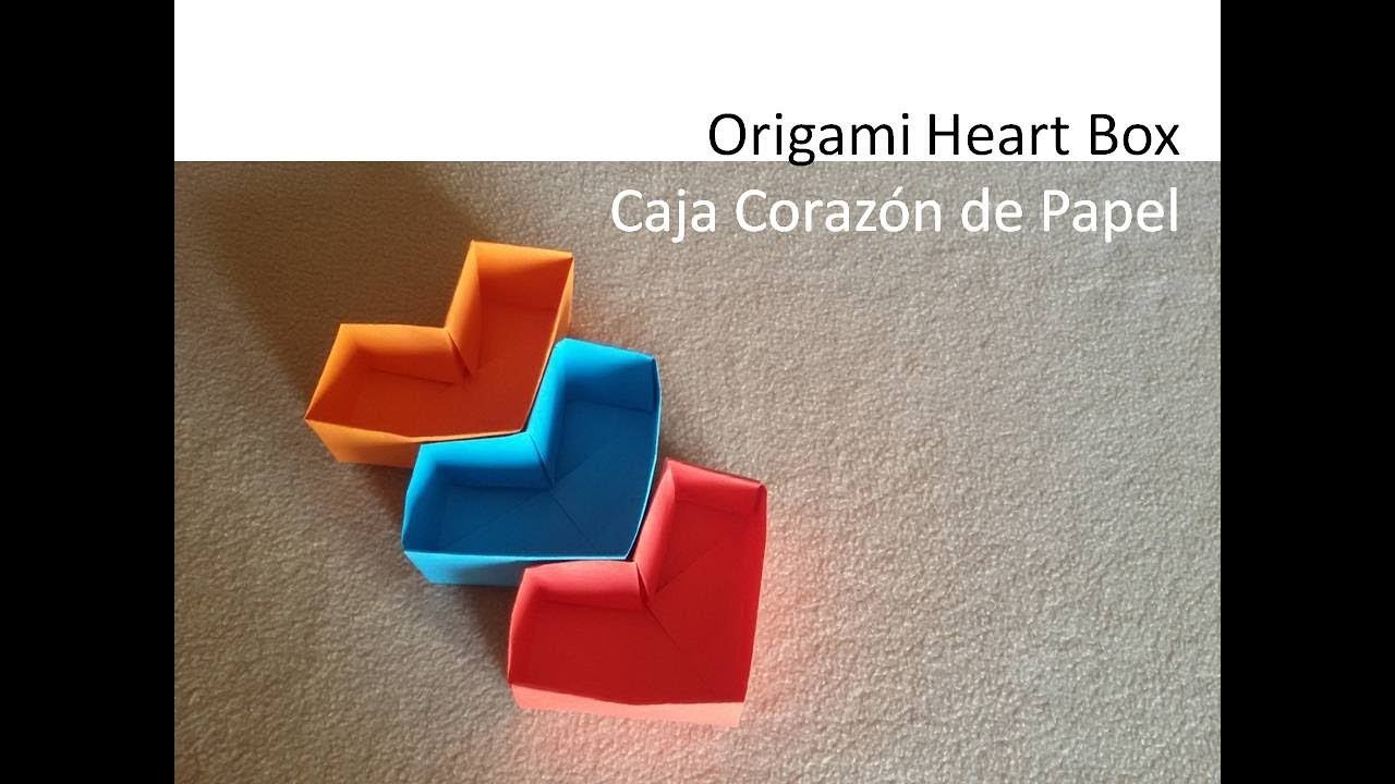 #Origami Heart Box - Papiroflexia Caja Corazón Papel DIY