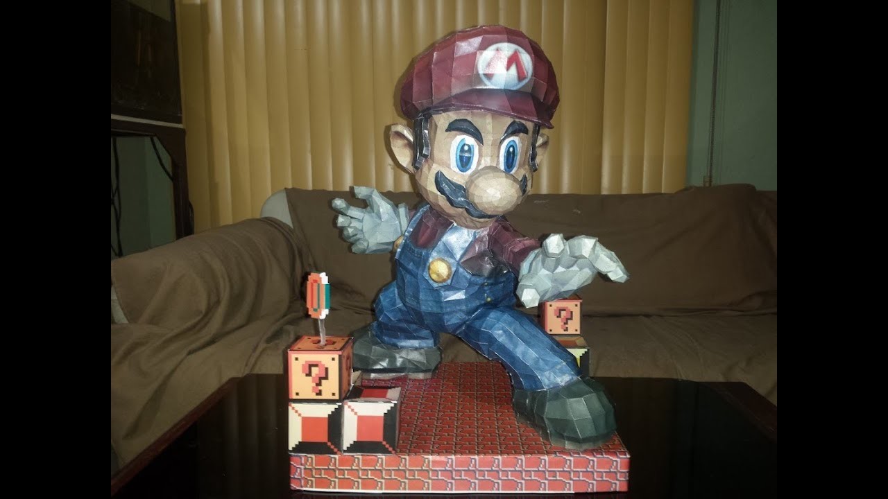 Super Mario Bros brawl PaperCraft 55 cm