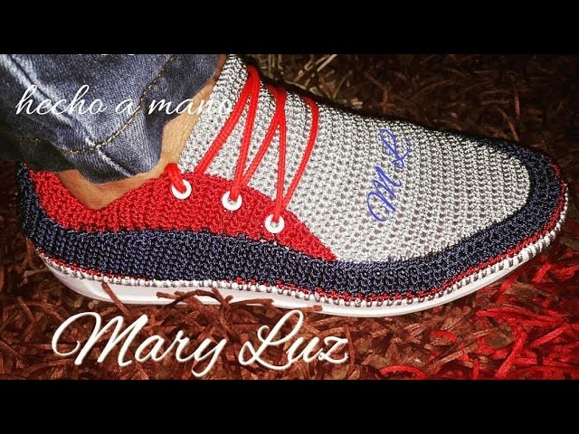 ZAPATO PARA HOMBRE TEJIDO EN CROCHET - MODELO JAIRO