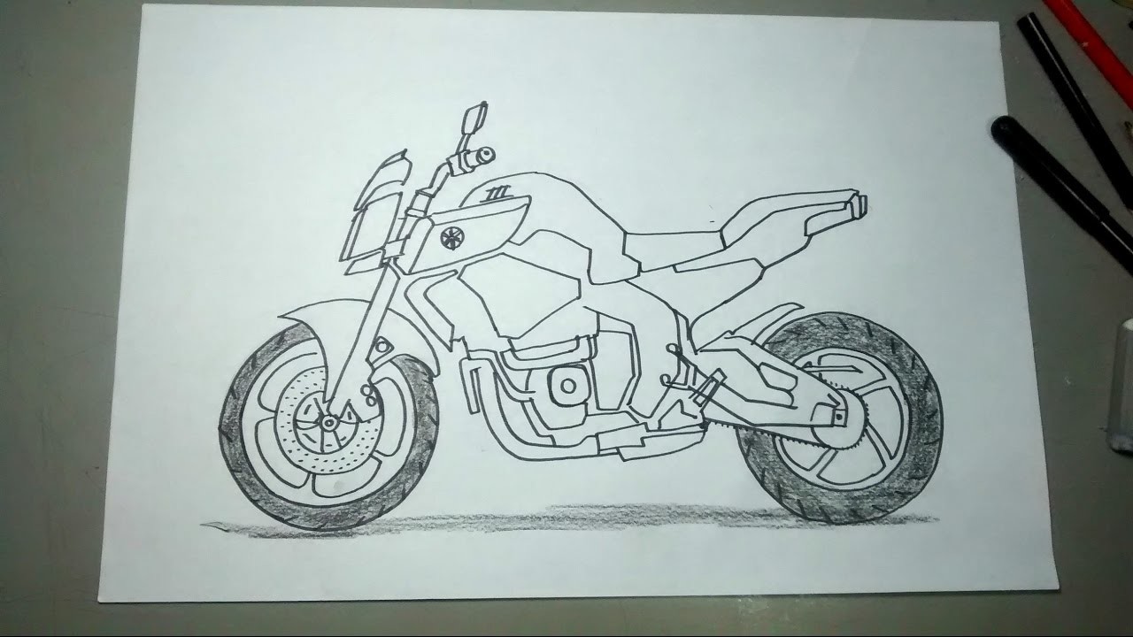 Aprende a dibujar motos paso a paso - Yamaha FZ10