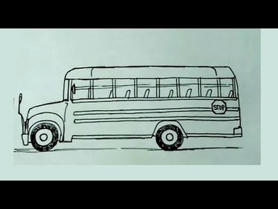 Aprende a dibujar vehículos paso a paso 2.6 - Bus escolar, school bus