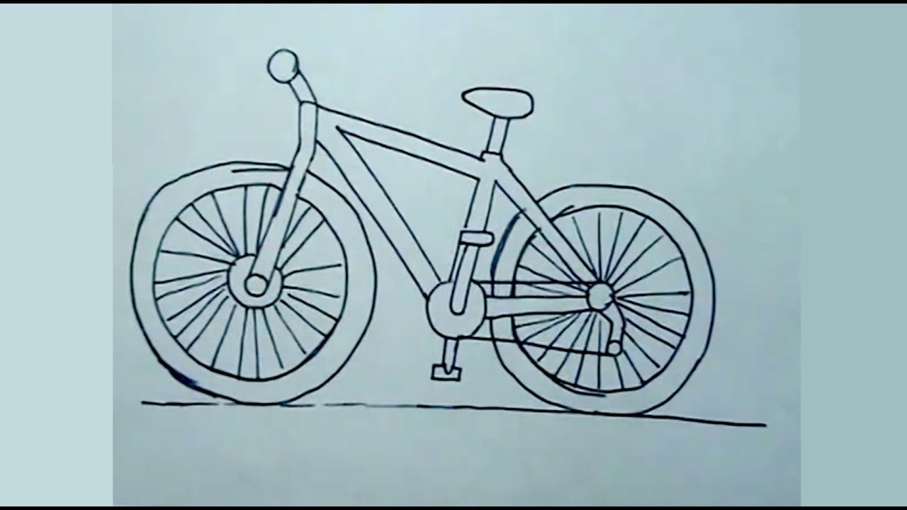 Aprender a dibujar fácil - Cómo dibujar una bicicleta - bici drawing