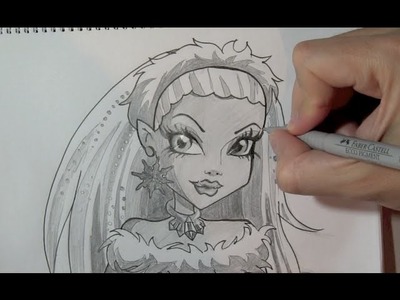Cómo dibujar a Abbey Bominable de Monster High paso a paso
