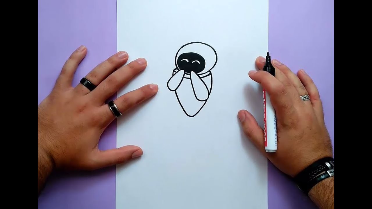 Como dibujar a Eva paso a paso - Wall.e | How to draw Eva - Wall.e