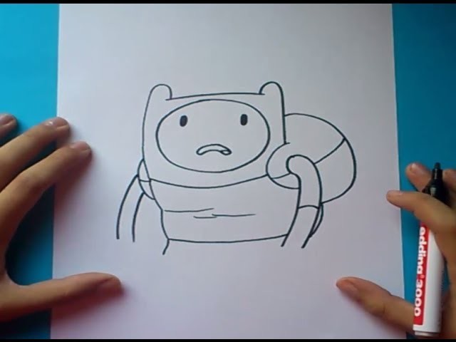 Como dibujar a Finn paso a paso 11 - Hora de aventuras | How to draw Finn 11 - Adventure time