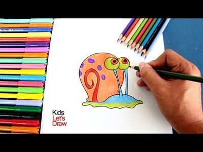 Cómo dibujar a GARY El Caracol paso a paso (Bob Esponja) | How to draw Gary (SpongeBob)