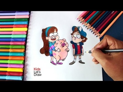Cómo dibujar a Mabel Pato y Dipper (Gravity Falls) | Drawing Mabel Waddles Dipper Pines