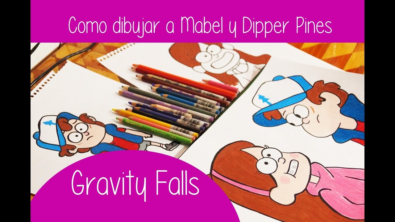 Como dibujar a Mabel y Dipper Pines de Gravity Falls + Speed Drawing individual