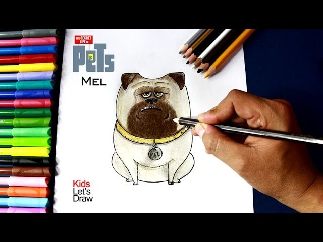 Como dibujar a MEL (La Vida Secreta de tus Mascotas) | Drawing Mel (The Secret Life of Pets)