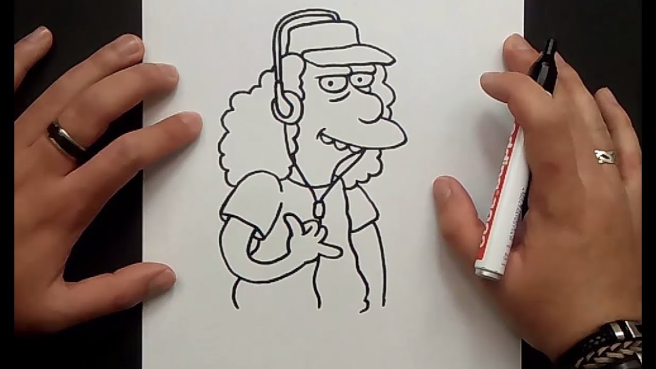 Como dibujar a Otto paso a paso - Los Simpsons | How to draw Otto - The Simpsons