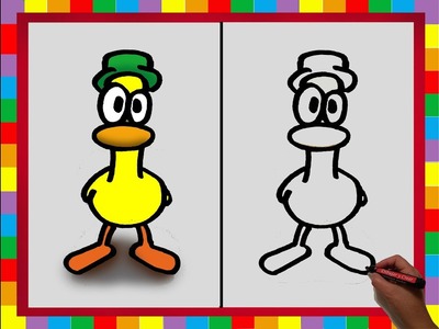 Como Dibujar a Pato de Pocoyo. How to draw a Duck (Dibujar y Crear)