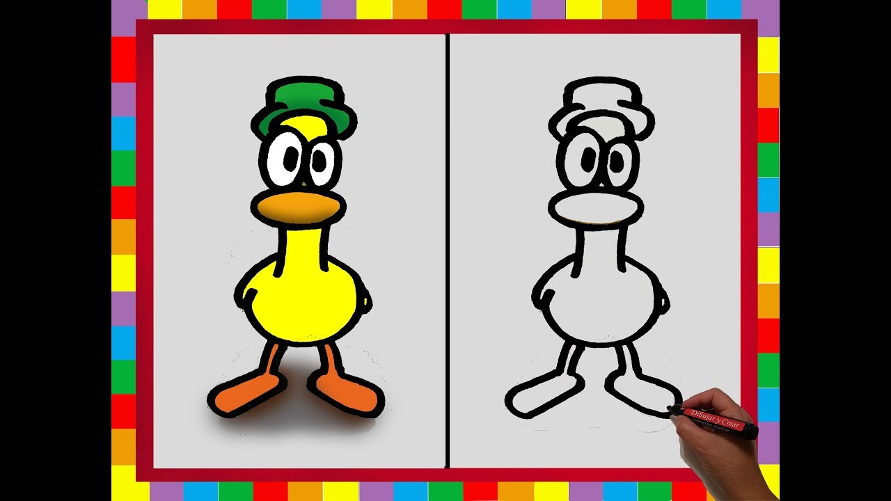 Como Dibujar a Pato de Pocoyo. How to draw a Duck (Dibujar y Crear)