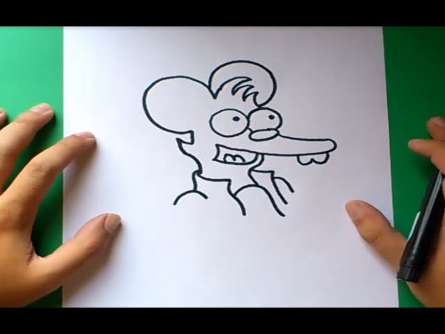 Como dibujar a Pica paso a paso - Rasca y Pica | How to draw Itchy - Itchy and Scratchy