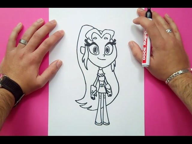 Como dibujar a Starfire paso a paso - Teen Titans Go | How to draw Starfire - Teen Titans Go