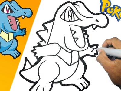 Como dibujar a Totodile Pokemon paso a paso | how to draw Totodile Pokemon