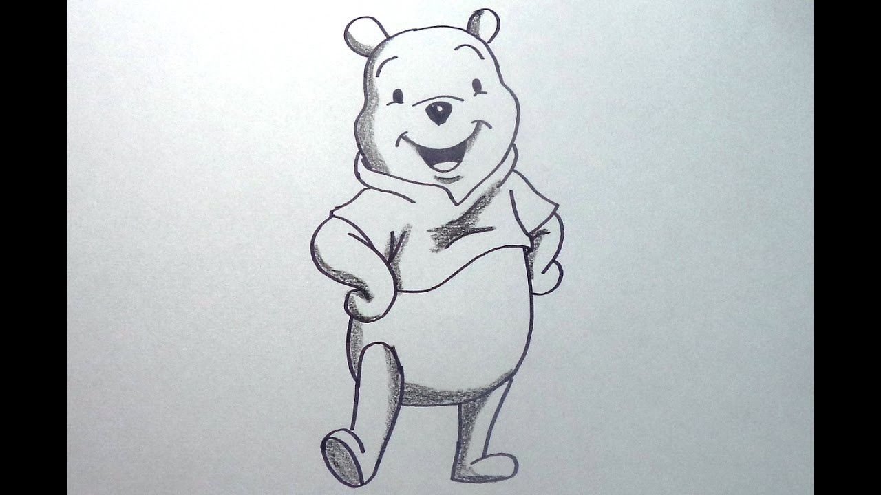 Cómo dibujar al oso Winnie Pooh paso a paso