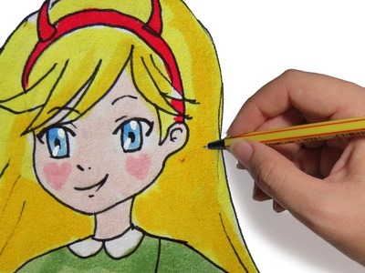 COMO DIBUJAR ANIME STAR DE STAR VS LAS FUERZAS DEL MAL: Dibujar manga paso a paso