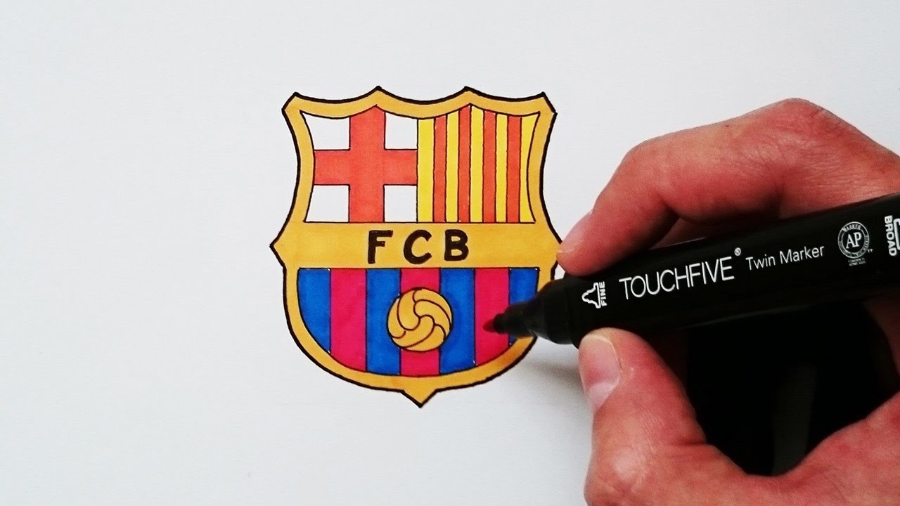 Cómo dibujar el escudo del Barcelona explicado paso a paso