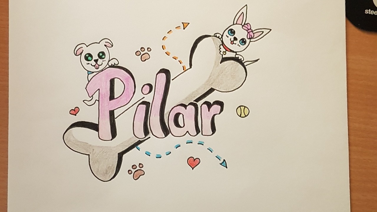 Cómo dibujar el nombre Pilar paso a paso