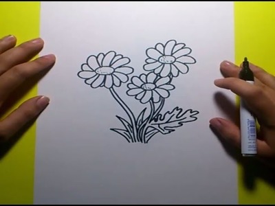 Como dibujar flores paso a paso | How to draw flowers