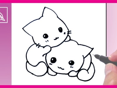 Cómo Dibujar Gatitos - How To Draw Kitties | Dibujando