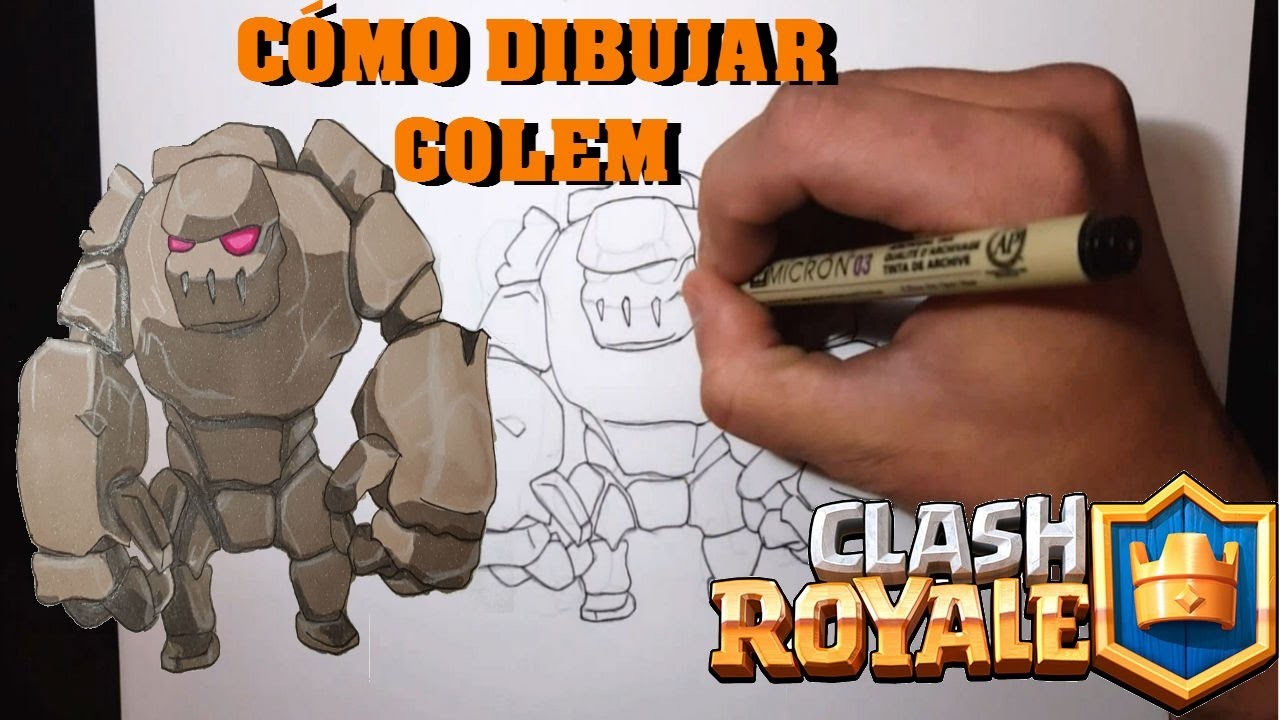 Cómo Dibujar GOLEM De CLASH ROYALE. How To Draw GOLEM- Speed Drawing- Tutorial -MagicBocetos