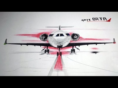 Como dibujar un avión (paso a paso) -Arte Orta