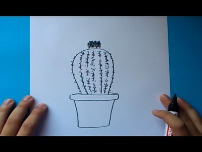 Como dibujar un cactus paso a paso 2 | How to draw a cactus 2