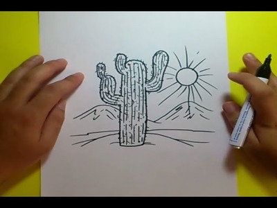 Como dibujar un cactus paso a paso 3 | How to draw a cactus 3