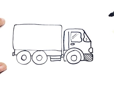 Como dibujar un Camion paso a paso | Dibujo facil de Camion