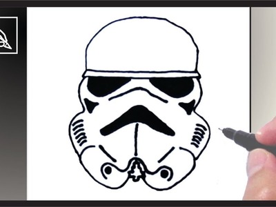 Cómo Dibujar Un Casco De Stormtrooper - How To Draw a Stormtrooper Helmet  | Dibujando