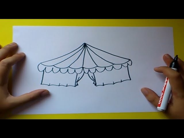 Como dibujar un circo paso a paso | How to draw a circus