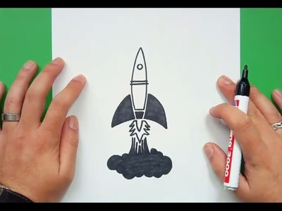 Como dibujar un cohete paso a paso 5 | How to draw a rocket 5