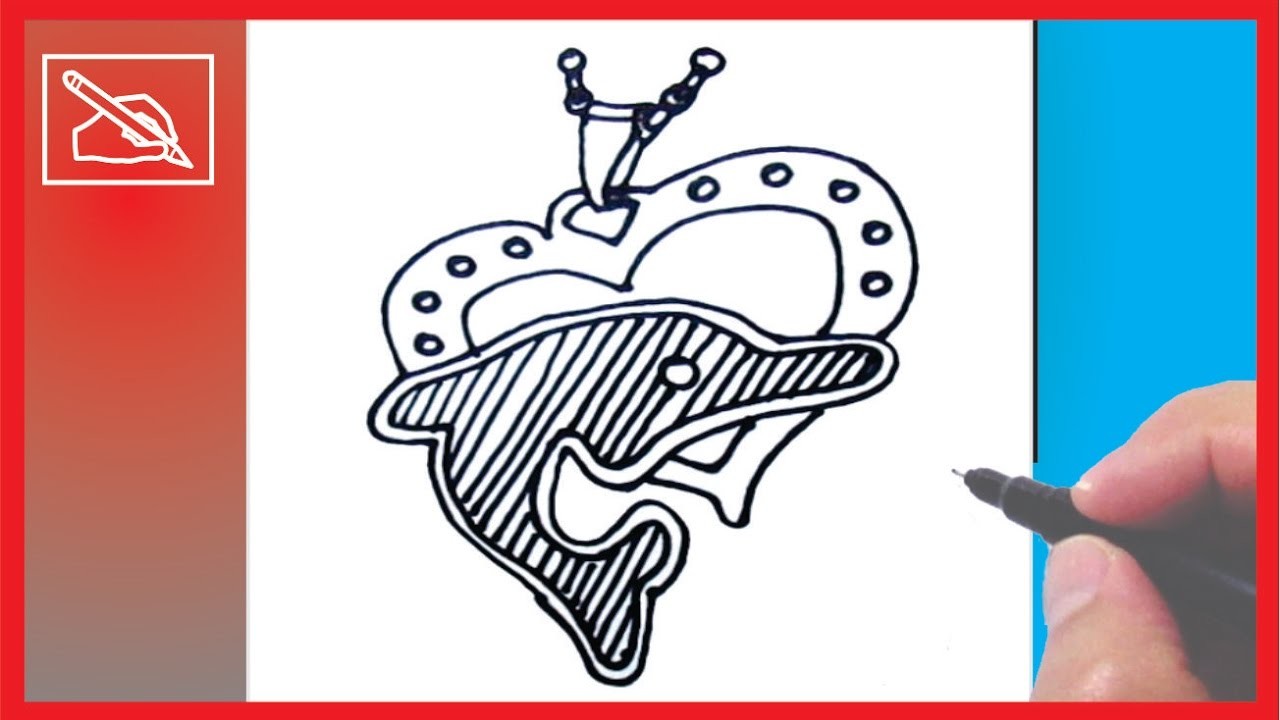 Cómo Dibujar Un Collar de Corazón y Delfín - How To Draw a Heart And Dolphin Necklace | Dibujando