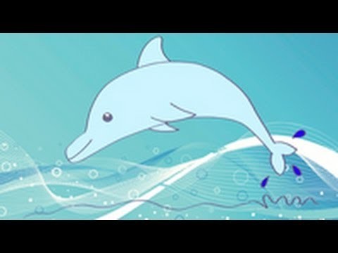 Cómo dibujar un delfín. Dibujos infantiles