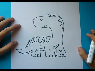 Como dibujar un dinosaurio paso a paso 3 | How to draw a dinosaur 3