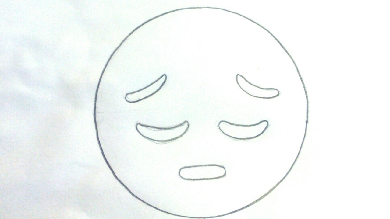 Cómo dibujar un Emoji Triste para niños | Dibujo de Emoji Triste