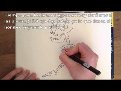 Cómo dibujar un esqueleto - Fácil tutorial paso a paso