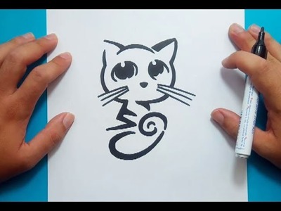 Como dibujar un gato paso a paso 29 | How to draw a cat 29