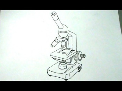 Cómo dibujar un microscopio óptico paso a paso