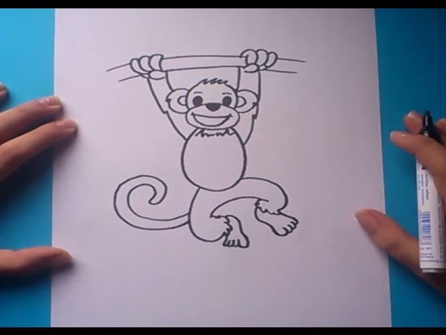 Como dibujar un mono paso a paso | How to draw a monkey