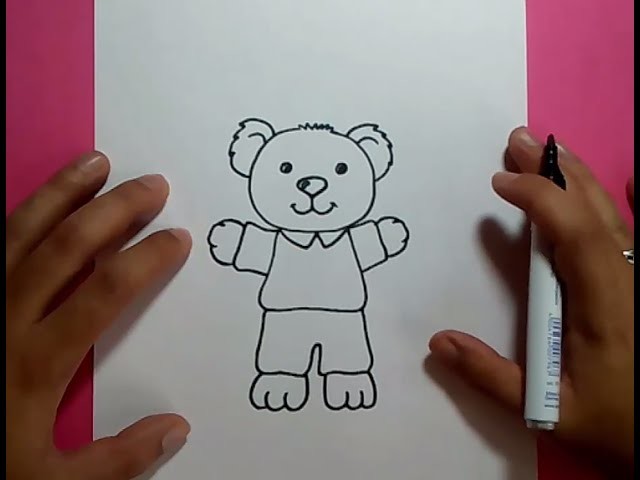 Como dibujar un oso de peluche paso a paso 18 | How to draw a teddy bear 18