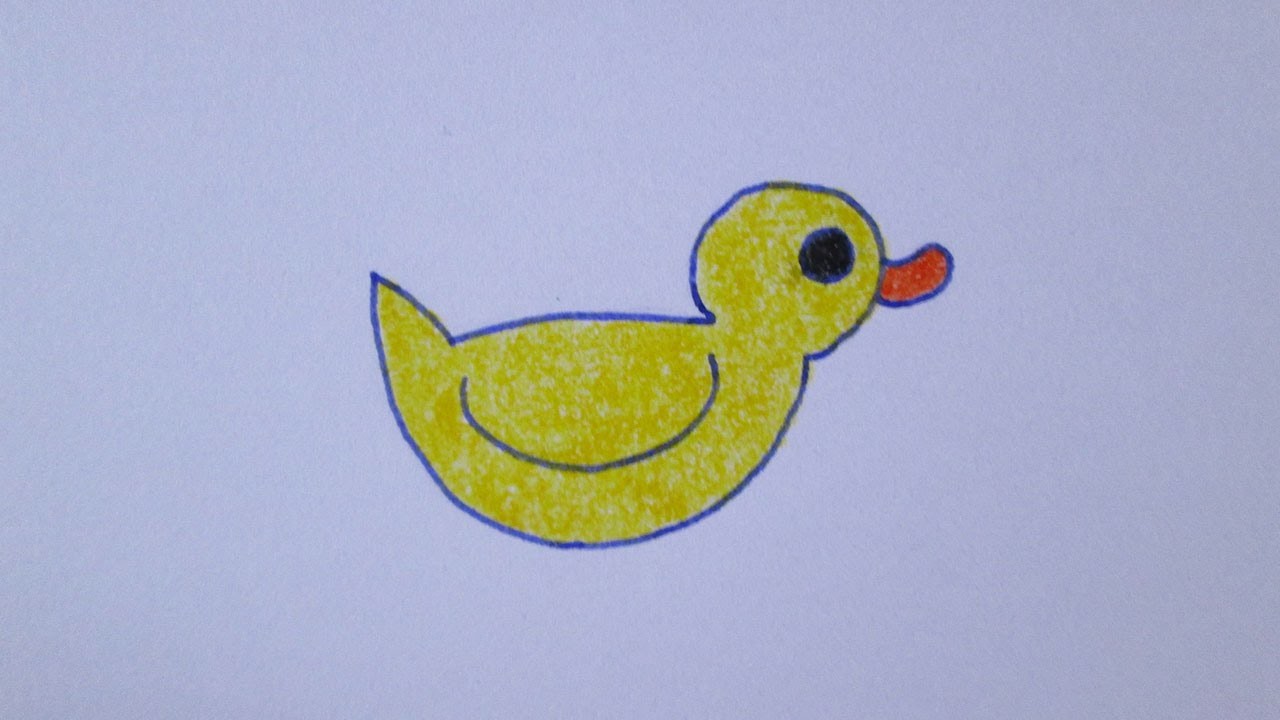 Cómo dibujar un pato kawaii