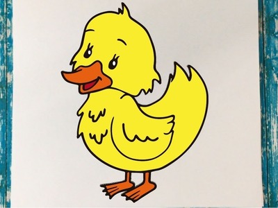 Cómo Dibujar un Pato Paso a Paso (Fácil y Rápido). How to Draw a Duck
