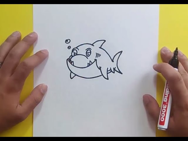 Como dibujar un tiburon paso a paso 10 | How to draw a shark 10