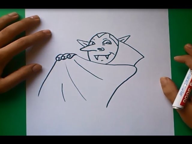 Como dibujar un vampiro paso a paso | How to draw a vampire