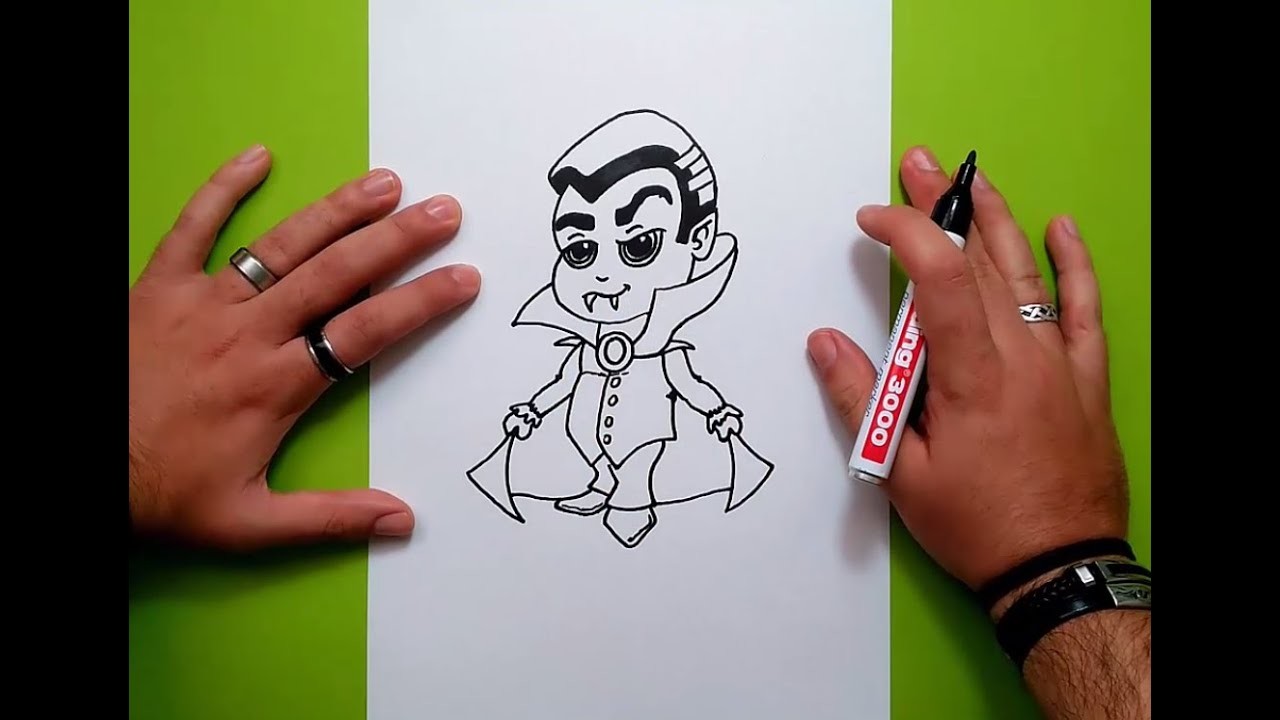 Como dibujar un vampiro paso a paso 4 | How to draw a vampire 4